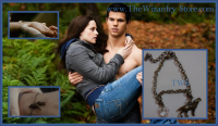 Twilight: Bella Swan's Wolf & Heart Bracelet / Armband