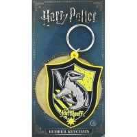 Harry Potter Hufflepuff Crest Rubber Keychain / Sleutelhanger