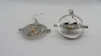 Time Turner Earrings Silver / Tijdsverdrijver Oorbellen Zilver