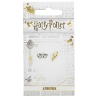 Harry Potter: Lightning  Bolt and Glasses Stud Earrings / Oorbellen