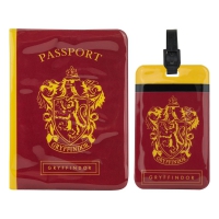 Harry Potter: Gryffindor Passport Case & Luggage Tag / Paspoort Hoesje & Bagagelabel