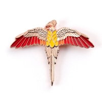 Harry Potter Rose Gold Plated Fawkes Pin Badge