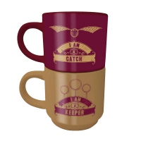 Harry Potter: Quidditch Catch & Keeper Stackable Mug Set  2-pack)