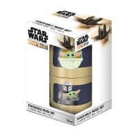 Star Wars, The Mandalorian: The Child (Grogu, Baby Yoda) Stackable Mug Set 2-pack)
