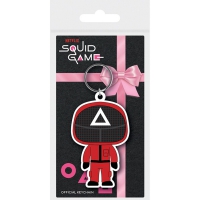 Squid Game: Triangle Guard Rubber Keychain / Sleutelhanger