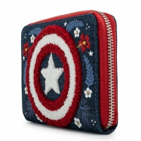 Marvel: Captain America  80th Anniversary Floral Shield Wallet / Portemonnee
