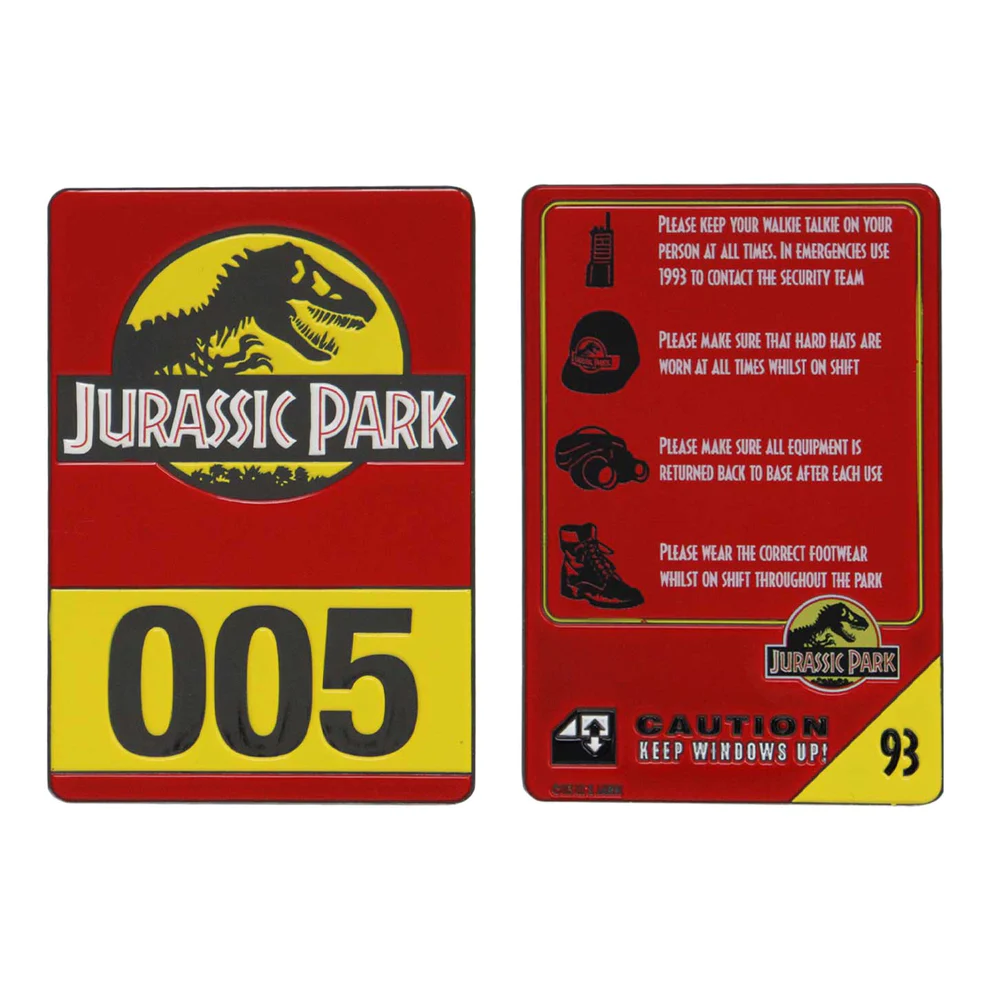 Jurassic Park: Limited Edition 30th Anniversary Replica Vehicle I.D Ingot