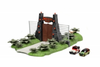 Jurassic Park: Gate with Cars (Nano Scene Metal Figures)