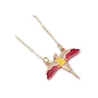 Harry Potter: Rose Gold Plated Fawkes Necklace / Ketting