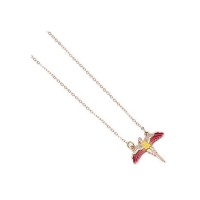 Harry Potter: Rose Gold Plated Fawkes Necklace / Ketting