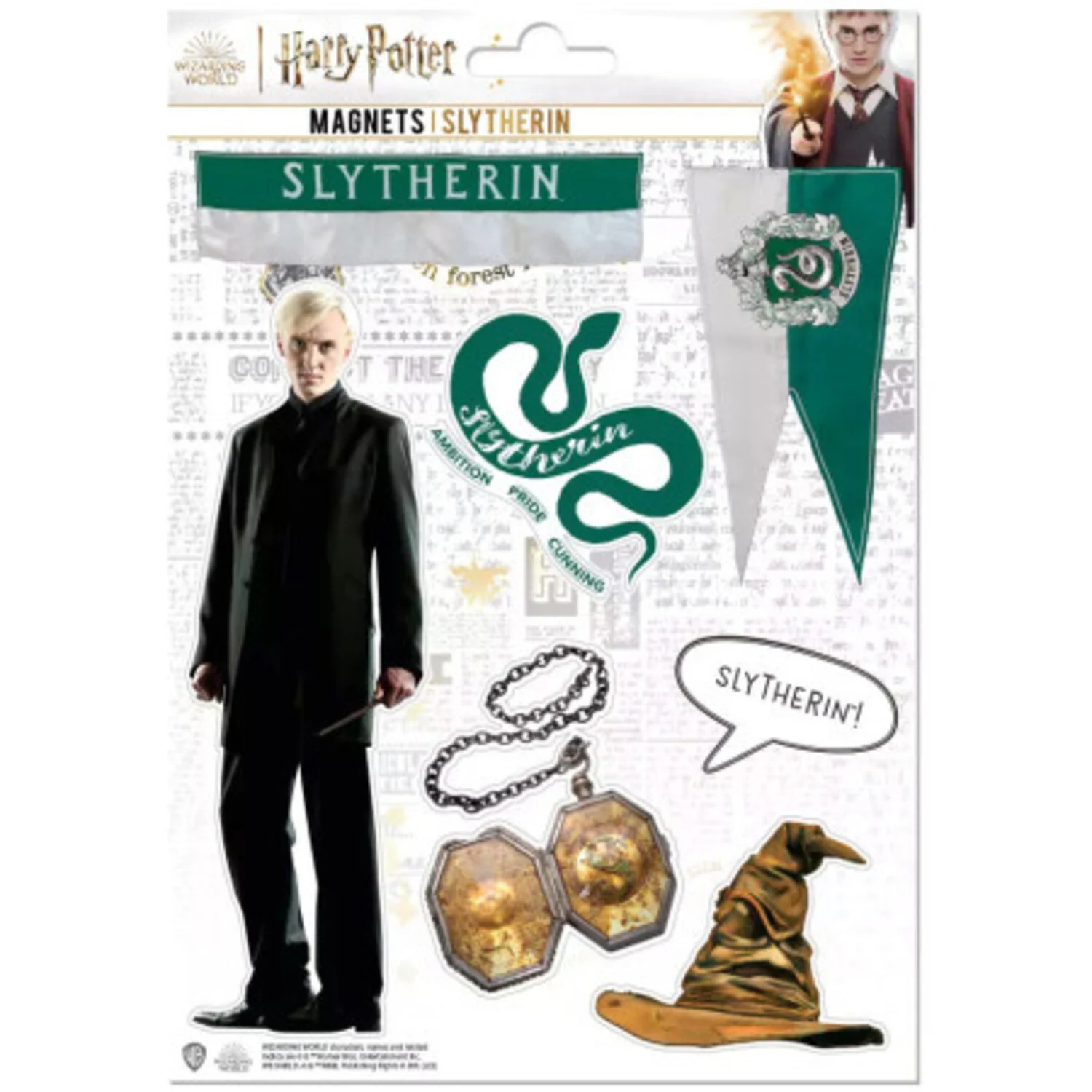 Harry Potter: Slytherin (with Draco Malfoy) Magnet Set / Magneten Set