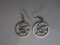 Mockingjay Earrings Silver / Spotgaai Oorbellen Zilver