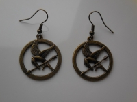 Mockingjay Earrings Bronze / Spotgaai Oorbellen Brons
