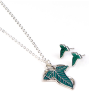 The Lord of the Rings: Leaf of Lorien - Earrings & Necklace Giftset /  Cadeauset
