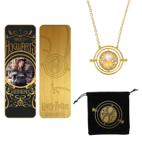 Harry Potter: Hermione Granger Metal Bookmark & Time Turner Necklace Giftset / Cadeauset